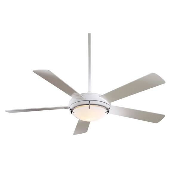 Shop Como Ceiling Fan In White Finish W White Blades By Minka