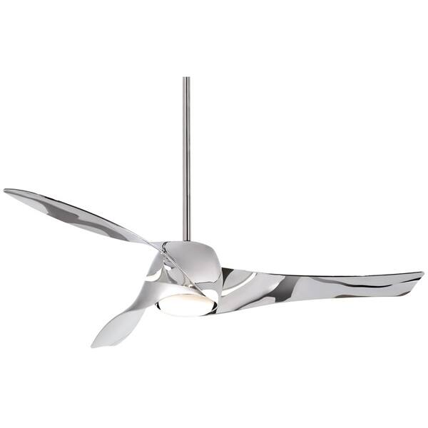 Shop Artemis Led 58 Ceiling Fan In Liquid Nickel Finish W