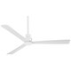 preview thumbnail 3 of 5, Minka Aire Simple Flat White 3 Blade 52 InchCeiling Fan Outdoor