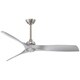 preview thumbnail 1 of 7, Minka Aire Aviation Brushed Nickel Silver 3 Blade 60 Inch Ceiling Fan