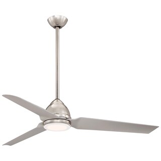 Minka Aire Java Polished Nickel 3 Blade 54 Inch LED Ceiling Fan - Bed ...