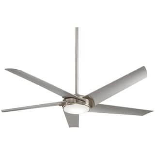Minka Aire Raptor Brushed Nickel 5 Blade 60 Inch Ceiling Fan With LED