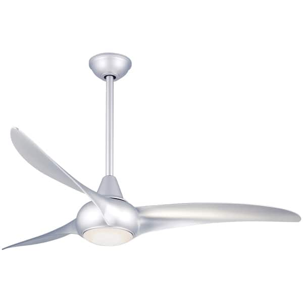 Shop Light Wave 52 Inch Led Ceiling Fan In Silver Finish W