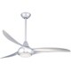 preview thumbnail 1 of 5, Minka Aire Light Wave Silver 3 Blade 52 Inch LED Ceiling Fan