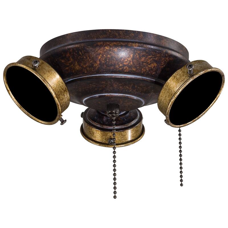 Minka Aire Timeless Mottled Copper With Gold Highlights 3 Bulb Light