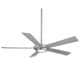 preview thumbnail 3 of 3, Minka Aire Sabot Brushed Nickel 5 Blade 52 Inch Ceiling Fan