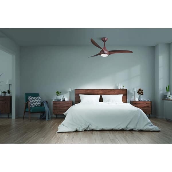 Light Wave 52 Inch Ceiling Fan In Distressed Koa Finish W Light Wave 52 Inch Ceiling Fan In