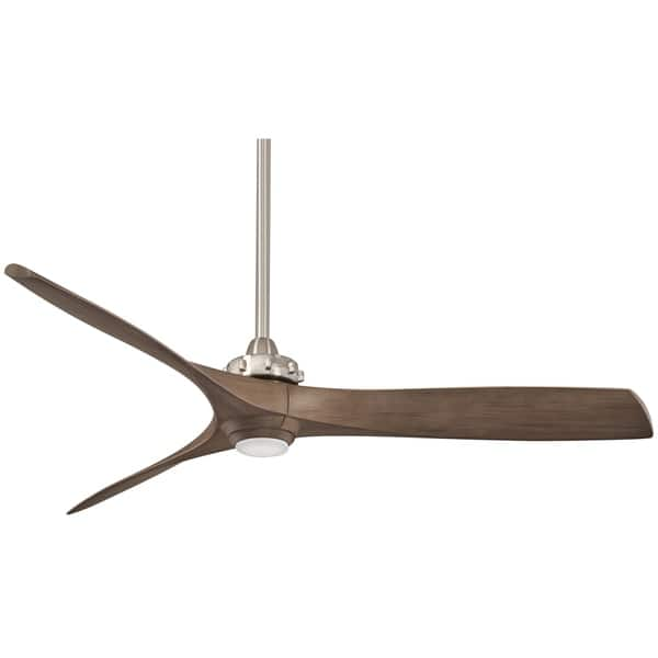 Shop Aviation Led 60 Ceiling Fan In Brushed Nickel Finish W