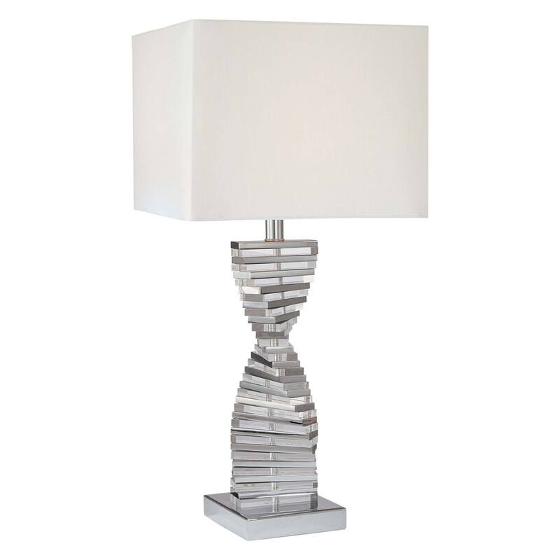 George Kovacs Portables Chrome And White 1 Light Table Lamp