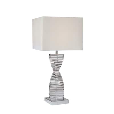 George Kovacs Portables Chrome And White 1 Light Table Lamp