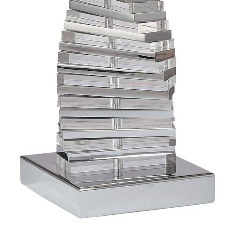 George Kovacs Portables Chrome And White 1 Light Table Lamp