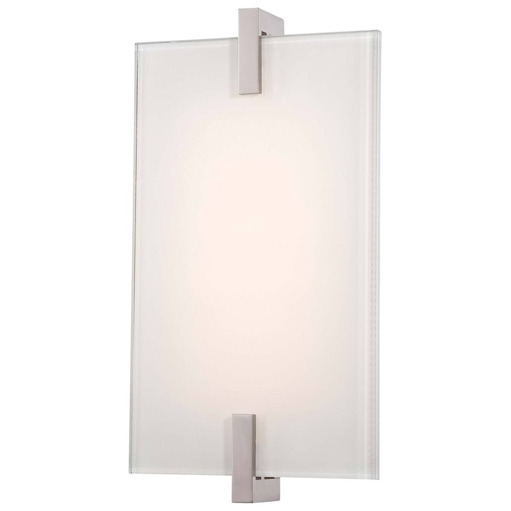 George Kovacs Hooked Polished Nickel And White Glass LED Wall Sconce