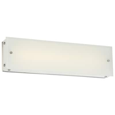 George Kovacs Button Brushed Nickel And Etched Glass Ac LED Bath Lamp
