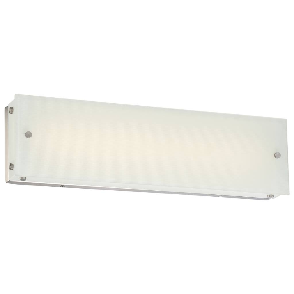 George Kovacs Button Brushed Nickel And Etched Glass Ac LED Bath Lamp