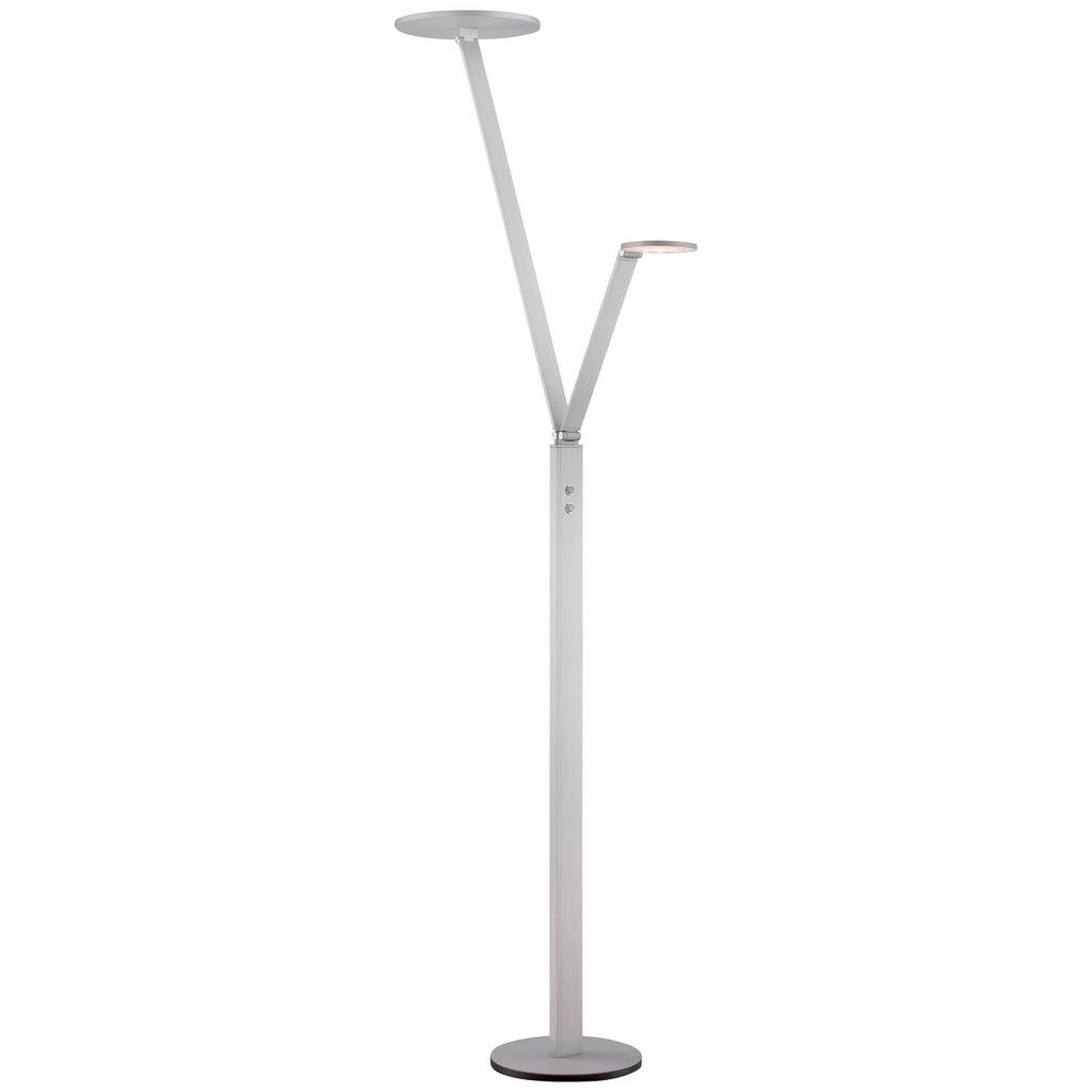 George Kovacs Task Portables Chiseled Nickel 2 Light LED Floor Lamp