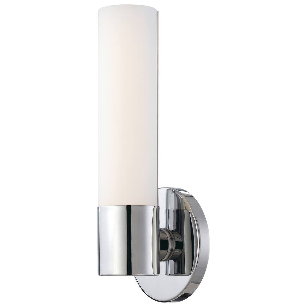 George Kovacs Saber Chrome And Etched White LED Wall Sconce