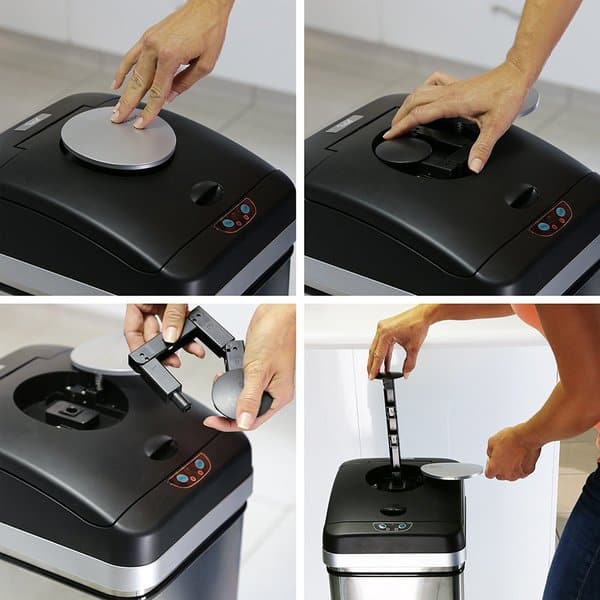 Shop Halo Squeeze Trash Compactor Garbage Can With Sensor Lid