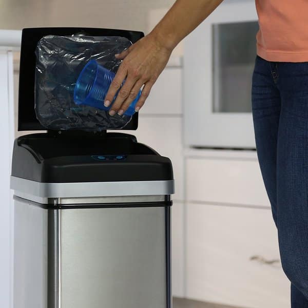 Shop Halo Squeeze Trash Compactor Garbage Can With Sensor Lid