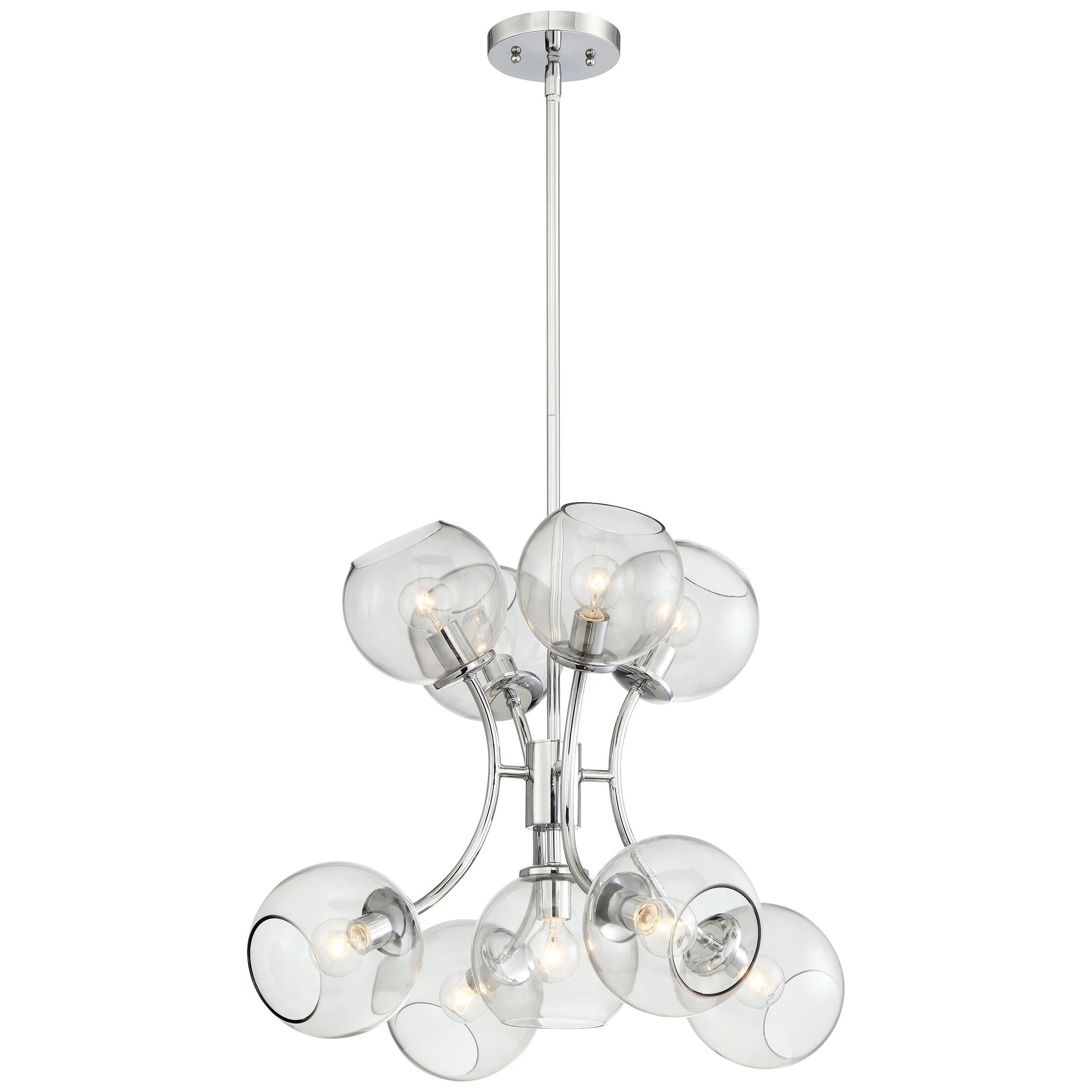 Exposed Chrome 9 Light Chandelier By George Kovacs - Chandeliers For Bedrooms by Overstock.com
