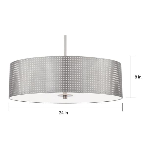 Shop Grid Brushed Nickel 4 Light Drum Pendant By Minka Kovacs