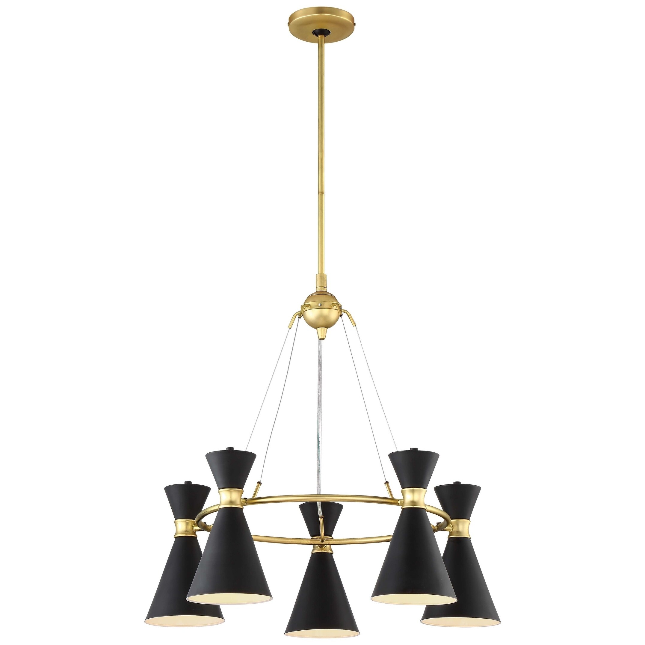 Conic Honey Gold 5 Lt Chandelier By George Kovacs - Chandeliers For Bedrooms by Overstock.com