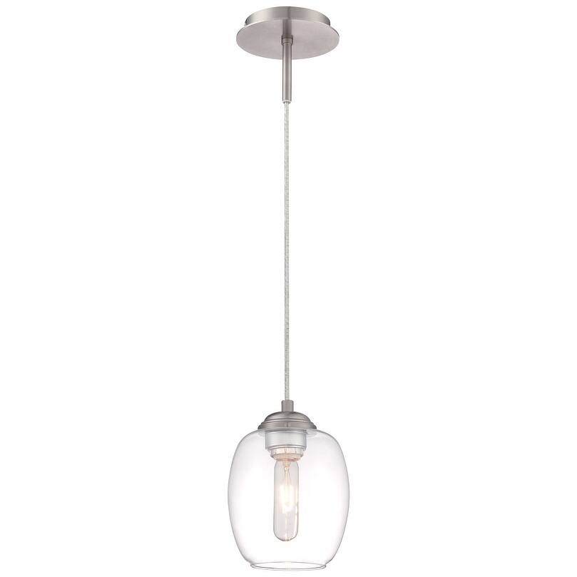 George Kovacs Bubble Brushed Nickel And Clear 1 Light Mini Pendant