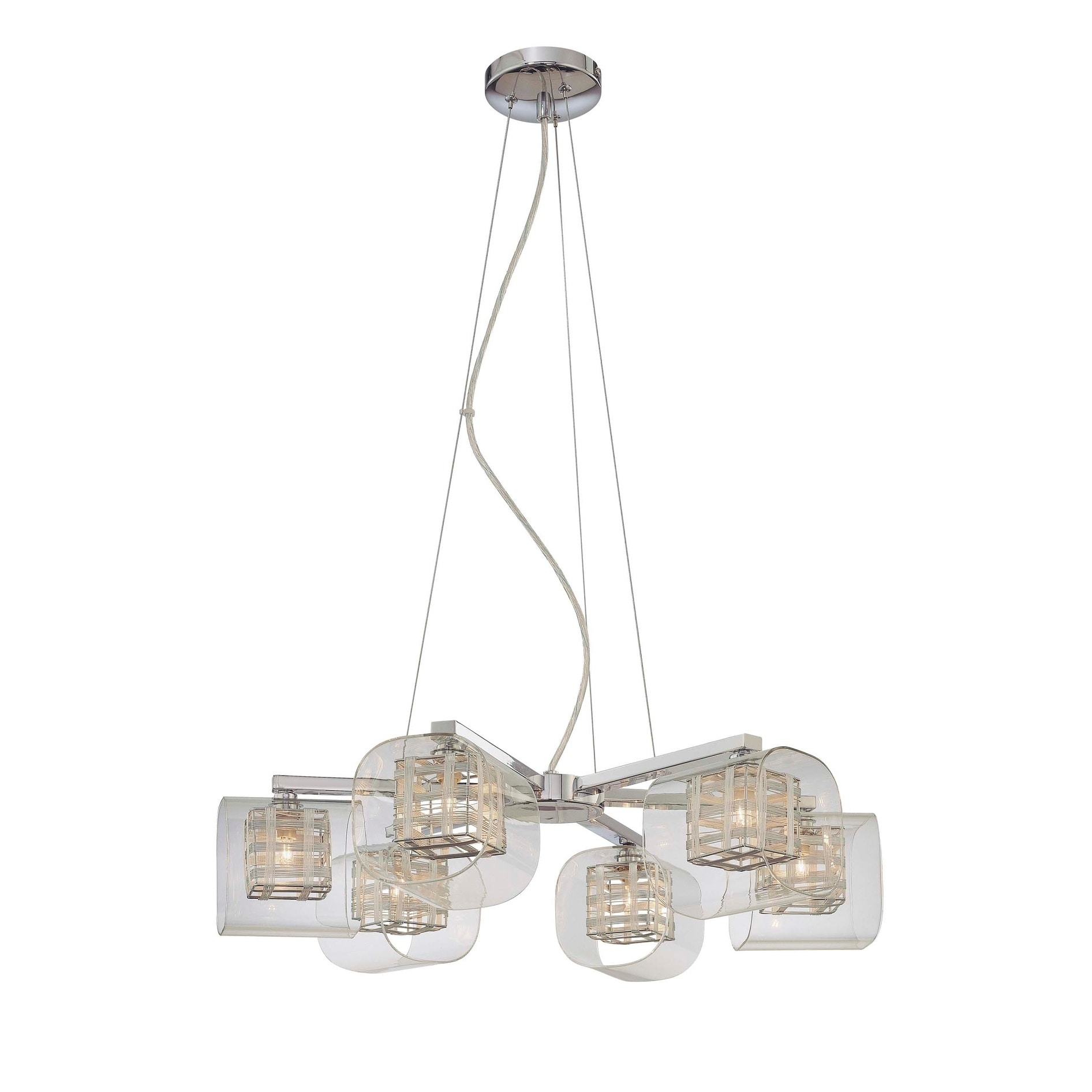 Jewel Box Chrome 6 Light Chandelier By George Kovacs - Chandeliers For Bedrooms by Overstock.com