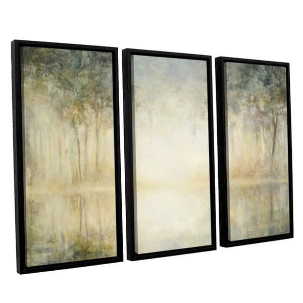 Julia Purinton 'Morning Mist' 3-piece Floater Framed Canvas Set ...