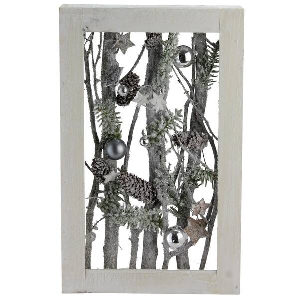 Shop 14 25 Decorated Standing Birch Branches In Wood Frame Table Or Wall Decoration Overstock 18071990
