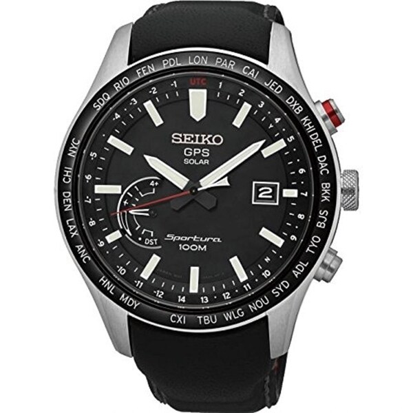 Seiko SSF005 Sportura GPS Solar World Time Perpetual Calendar Watch