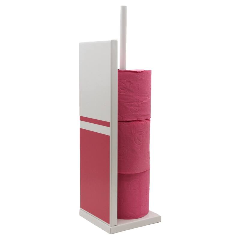 Evideco Freestanding Metal Toilet Tissue Paper Roll Holder Reserve 3 Rolls