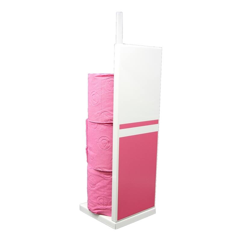 Evideco Freestanding Metal Toilet Tissue Paper Roll Holder Reserve 3 Rolls