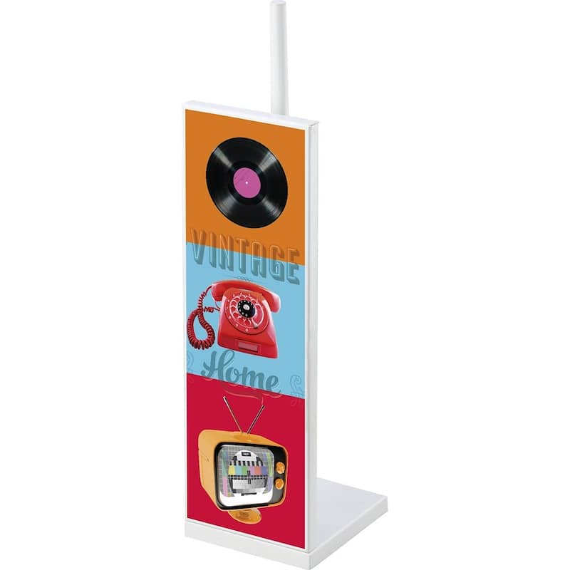 Evideco Freestanding Metal Toilet Tissue Paper Roll Holder Reserve 3 Rolls