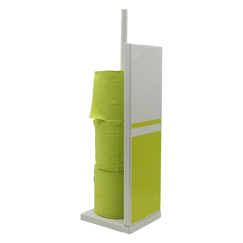 Evideco Freestanding Metal Toilet Tissue Paper Roll Holder Reserve 3 Rolls