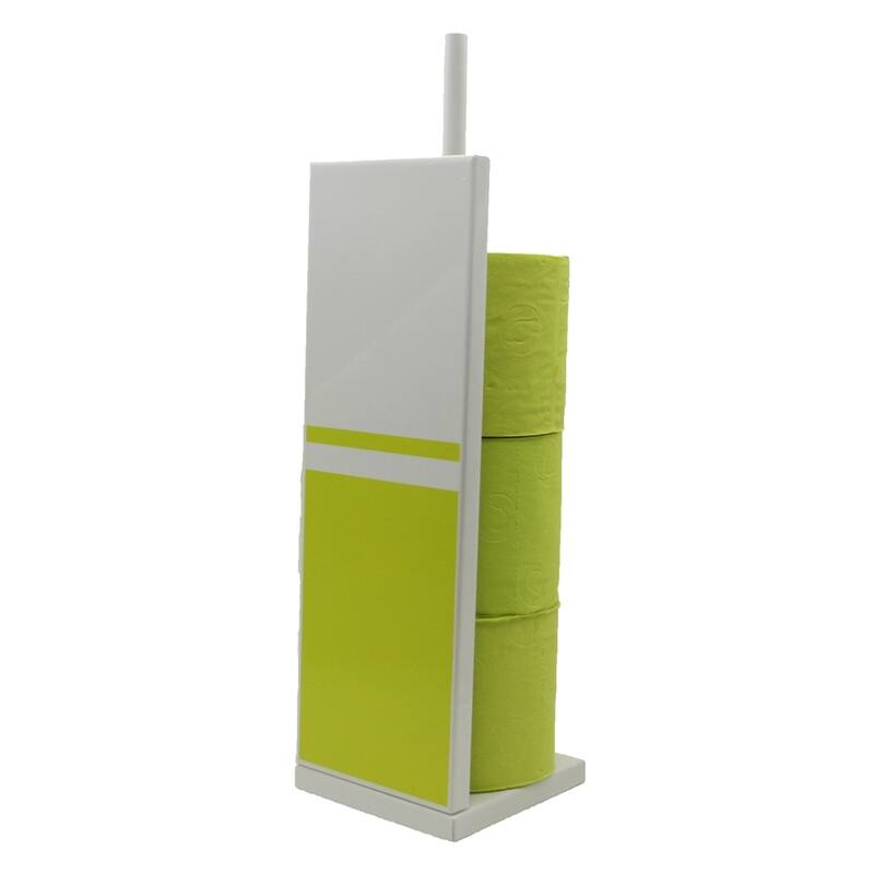 Evideco Freestanding Metal Toilet Tissue Paper Roll Holder Reserve 3 Rolls