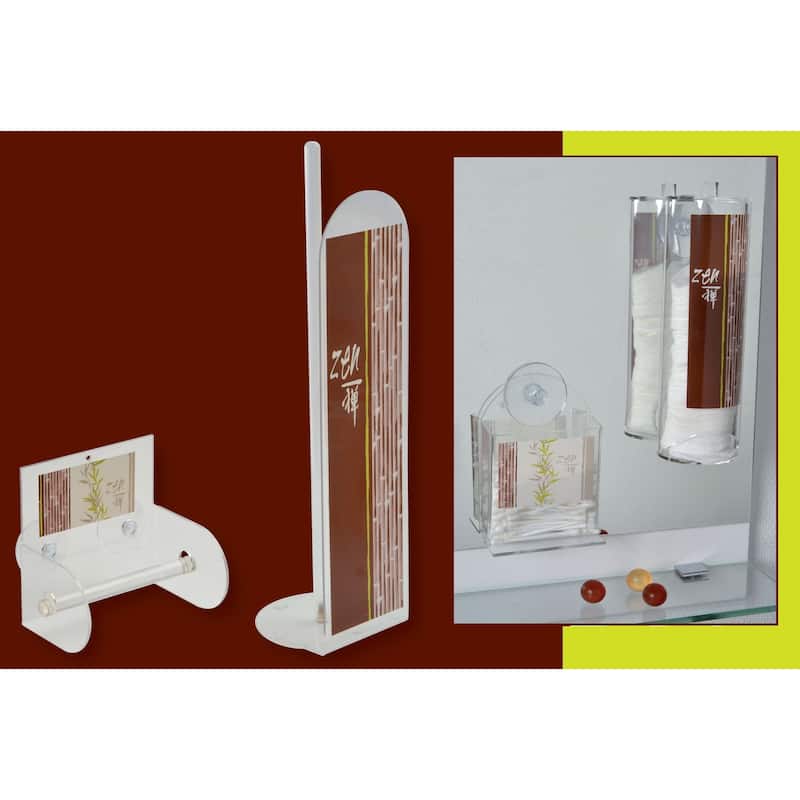 Evideco Jade Freestanding Printed Toilet Tissue Paper Roll Holder Reserve 4 Rolls