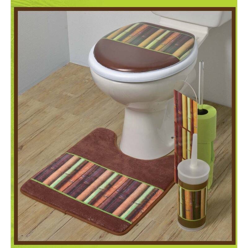 Evideco Java Freestanding Printed Toilet Tissue Paper Roll Holder Reserve 4 Rolls