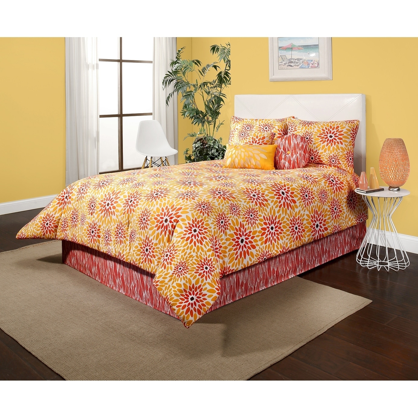 Vita Good Life Girasol Multiple Piece Printed Reversible Comforter Set -  Overstock - 18072597