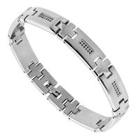 bracelet link stainless steel 5cttw diamonds silver 4ct tdw diamond