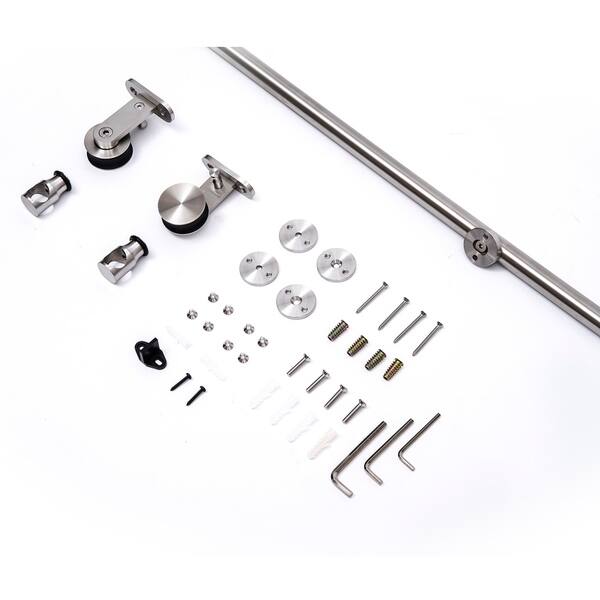 Shop Homcom Modern 6 6 Interior Sliding Barn Door Kit Hardware