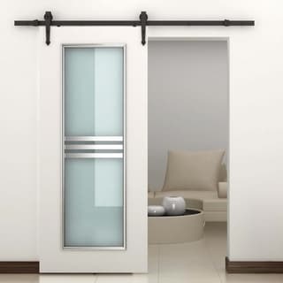 Shop Homcom Rustic 6 Interior Sliding Barn Door Kit Hardware Set