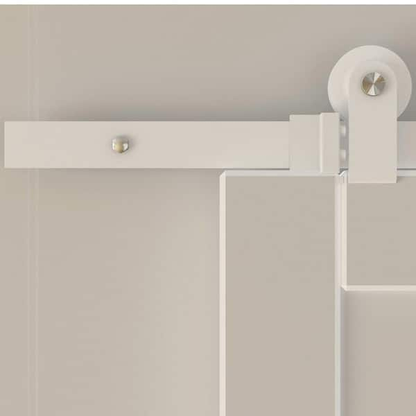 Shop Homcom 6 Sliding Barn Door Hardware Kit White Overstock