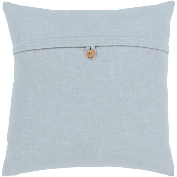 Demetra Traditional Button Silver Feather Down or Poly Filled Throw Pillow 18-inch
