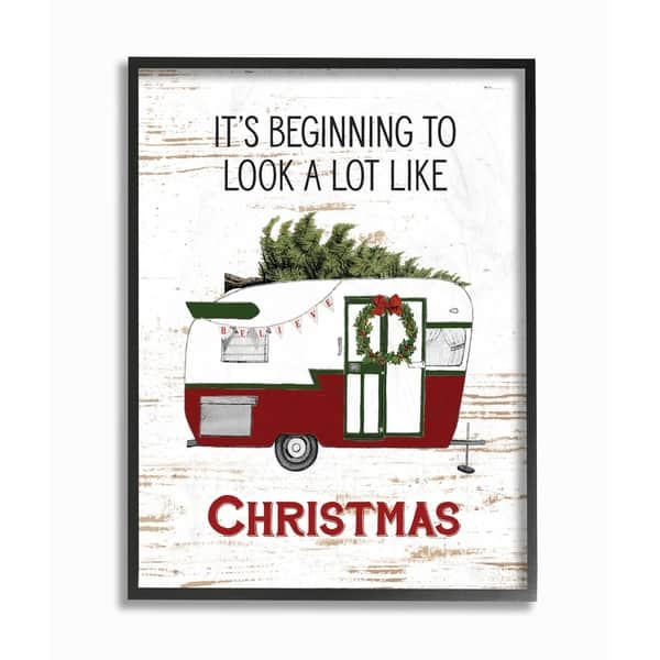 Looks A Lot Like Christmas Camper Framed Giclee Texture Art - Overstock ...