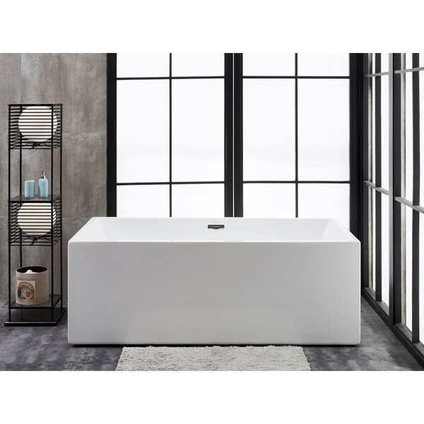 Shop Verona 58" x 31" Freestanding Acrylic Soaking Bathtub ...