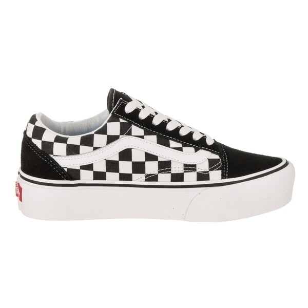 old skool platform checkerboard vans