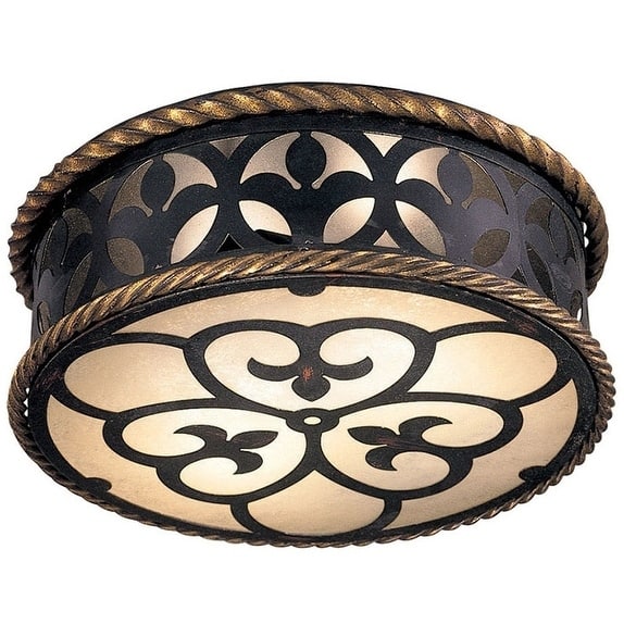 Metropolitan Montparnasse French Coal And Scavo 2 Light Flush Mount