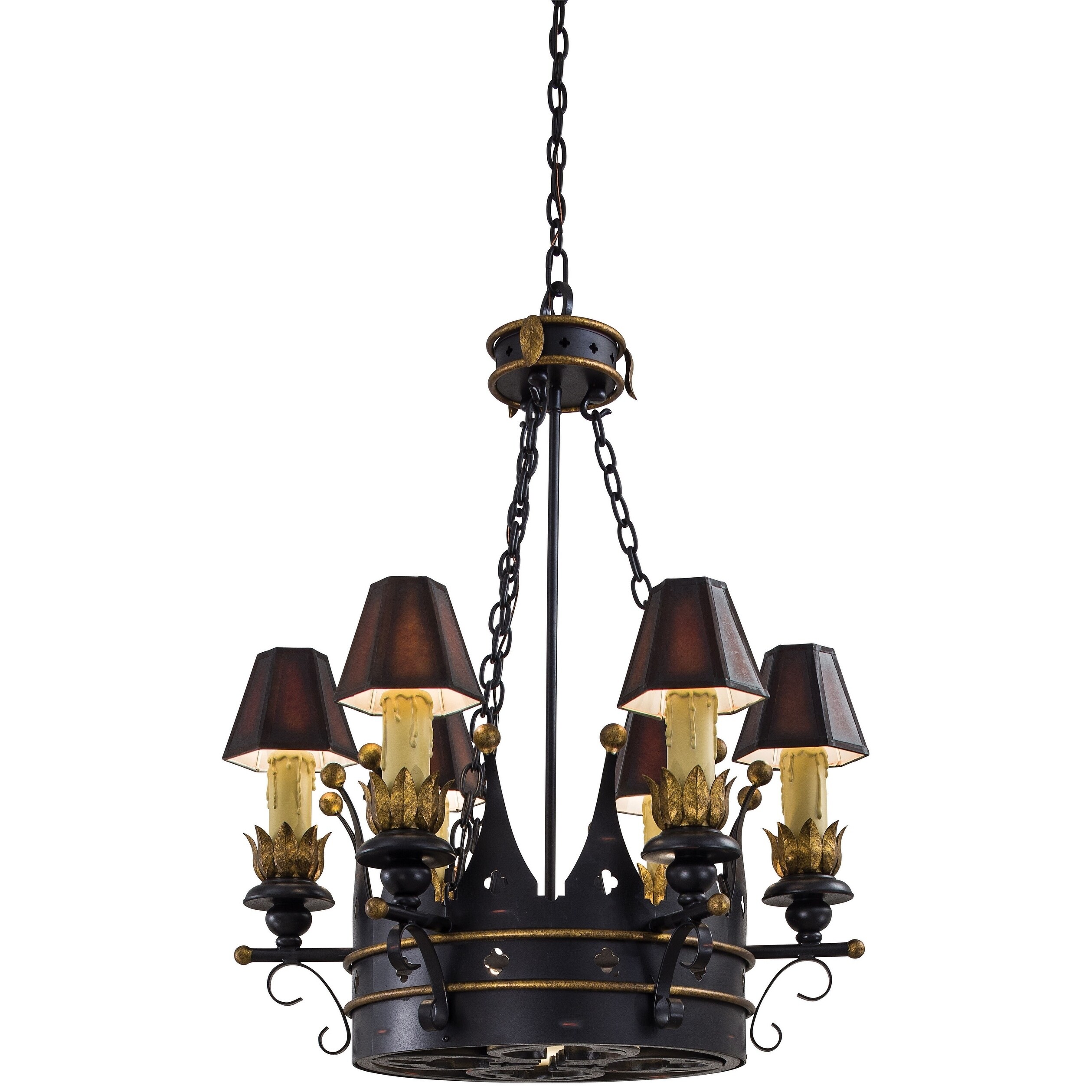 Montparnasse French Black W/ Gold Leaf Highlights 9 Light Chandelier By Minka Metropolitan - Chandeliers For Bedrooms by Overstock.com