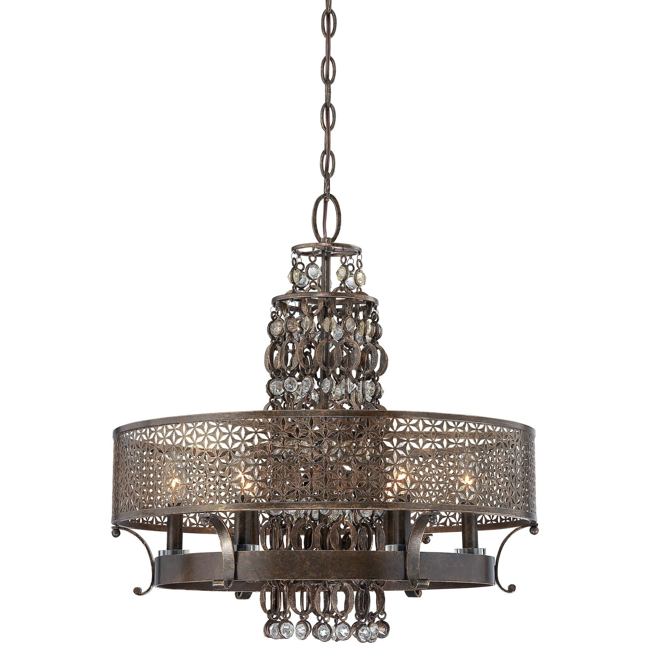 Ajourer French Bronze 6 Light Chandelier By Minka Metropolitan - Chandeliers For Bedrooms by Overstock.com