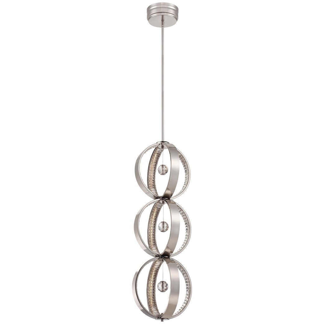 Winter Solstice Polished Nickel Led Chandelier By Minka Metropolitan - Chandeliers For Bedrooms by Overstock.com